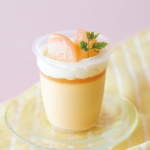 和三盆プリンアラモード 白桃【店舗限定】
